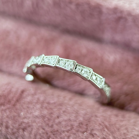 Jewelry - Sterling Silver Moissanite Eternity Band 0.5ctw